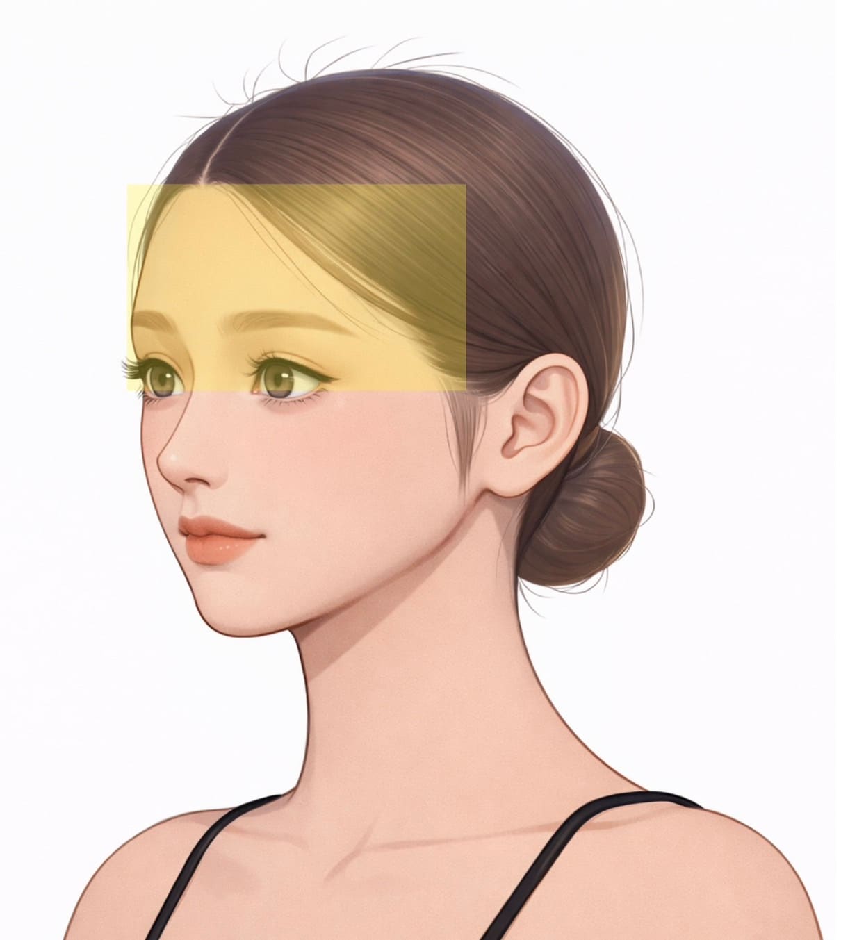 顔面上部の変化イラスト - 額・眉・目元の加齢変化