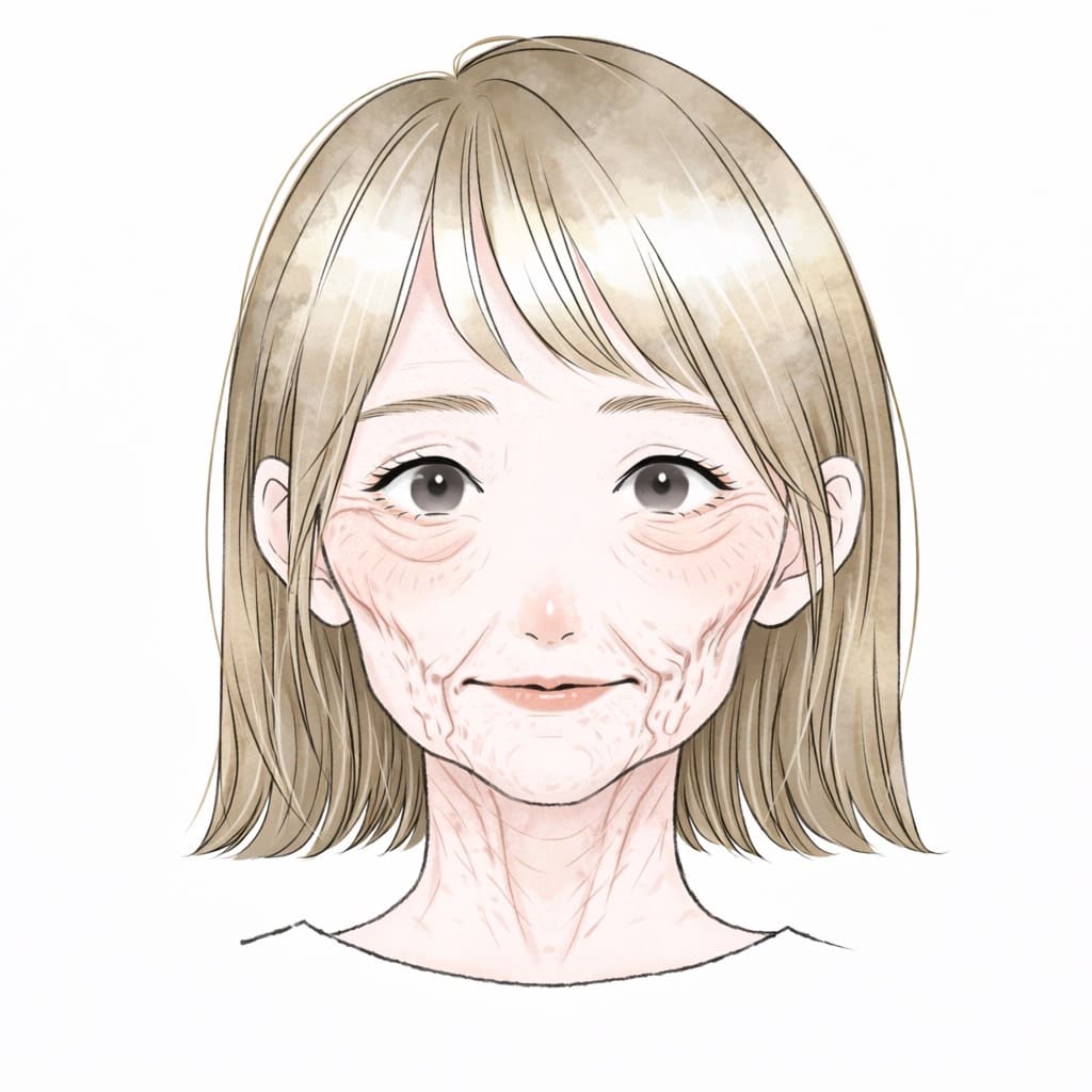 全体的にボリュームが減り弛んでいるタイプ